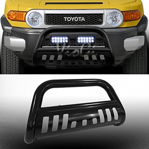 DrivegoPlus Fit 07-14 Toyota Fj Cruiser New C/S Blk Front Bumper Grill Guard Bull Bar