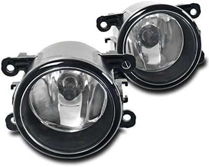 DrivegoPlus Bumper Driving Fog Lights Lamps Smoke Compatible with Acura Honda Jaguar Lincoln Subaru Suzuki