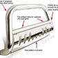DrivegoPlus 05-16 Frontier/Xterra/Pathfinder Stainless Steel Bull Bar Bumper Grill Guard New