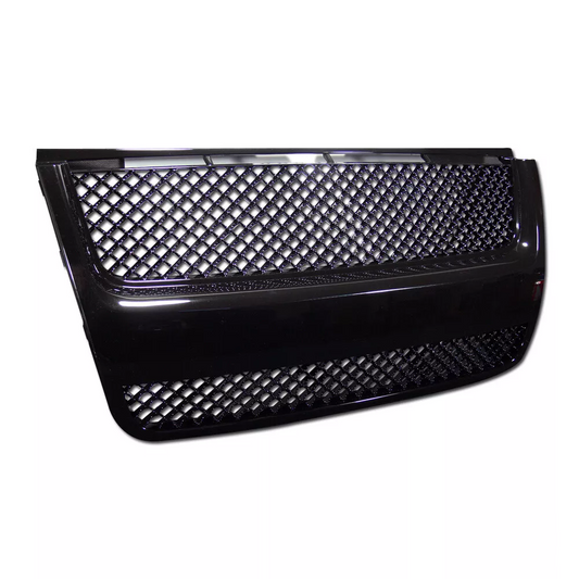 DrivegoPlus Glossy Black Mesh Front Hood Bumper Grill Grille Guard ABS Compatible With 07-10 Ford Explorer Sport Trac
