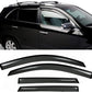 DrivegoPlus  New 4pcs for 11-15 Kia Sorento Wind Dark Smoke Out-Channel/Outside Mount Style Wind Sun Rain Guard Vent Shade Deflector Window Visors