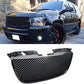 DrivegoPlus  1pc Glossy Black Strong ABS Plastic Badgeless Mesh Style Front Main Upper Grille Fit 07-14 GMC Yukon Base/SLE/SLT/Denali Only / 07-14 GMC Yukon XL 1500/2500 SLE/SLT/Denali Only