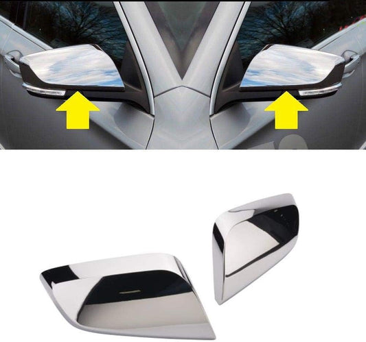 DrivegoPlus 3-Layers Shiny Chrome Plated Parts Accessories Top Half Side Mirror Cover Designed For 2014-2020 Chevrolet Impala
