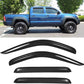 DrivegoPlus 4pcs Smoke Tint Out-Channel ReinCompatible withced Acrylic Sun Rain Guard Vent Shade Window Visors Compatible with 05-15 Toyota Tacoma Double Crew Cab with Four Full Size Doors