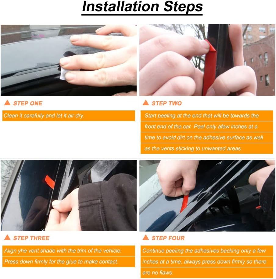 DrivegoPlus Vent Shade Front Rear Smoke Sun/Rain Guard Window Visors for 02-10 Explorer Mercury Mountaineer 03-05 Lincoln Aviator 4-Door SUV Only (Expect Sprot Trac or 2-Door Model)