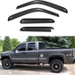 DrivegoPlus 4pcs Compatible with 99-06 Silverado Sierra 07 Classic Extended Cab Dark Smoke Out-Channel Outside Mount Style Wind Sun Rain Guard Vent Shade Deflector Window Visorss