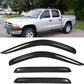 DrivegoPlus 4pcs Smoke Tint Out-Channel Reinforced Acrylic Sun Rain Guard Vent Shade Window Visors Compatible with Dodge 98-03 Durango 00-04 Dakota Crew Quad Cab with 4 Full Size Doors