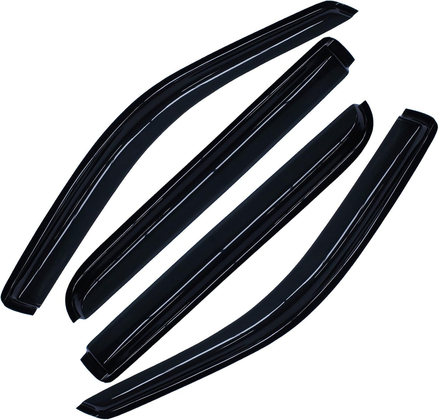 DrivegoPlus Vent Shade Front Rear Smoke Sun/Rain Guard Window Visors for 02-10 Explorer Mercury Mountaineer 03-05 Lincoln Aviator 4-Door SUV Only (Expect Sprot Trac or 2-Door Model)