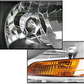 DrivegoPlus Replacement Black Headlights Lamps Compatible with 2007-2012 Toyota Yaris Sedan 4DR