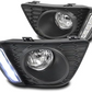DrivegoPlus LED DRL Bumper Driving Fog Lights Lamps Chrome Compatible with 2015-2016 Honda Fit
