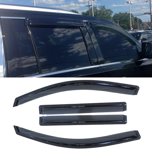 DrivegoPlus 4pcs Compatible with 07-14 Cadillac Escalade Sun Rain Guard Vent Shade Window Visors