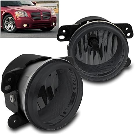 DrivegoPlus Front Bumper Driving Fog Lights Smoke Compatible with 2005-2008 Dodge Magnum/Chrysler 300 3.5L Touring