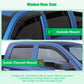 DrivegoPlus For 96-00 Honda Civic 2DR Coupe Mugen Style 3D Wavy Black Tinted Window Visor