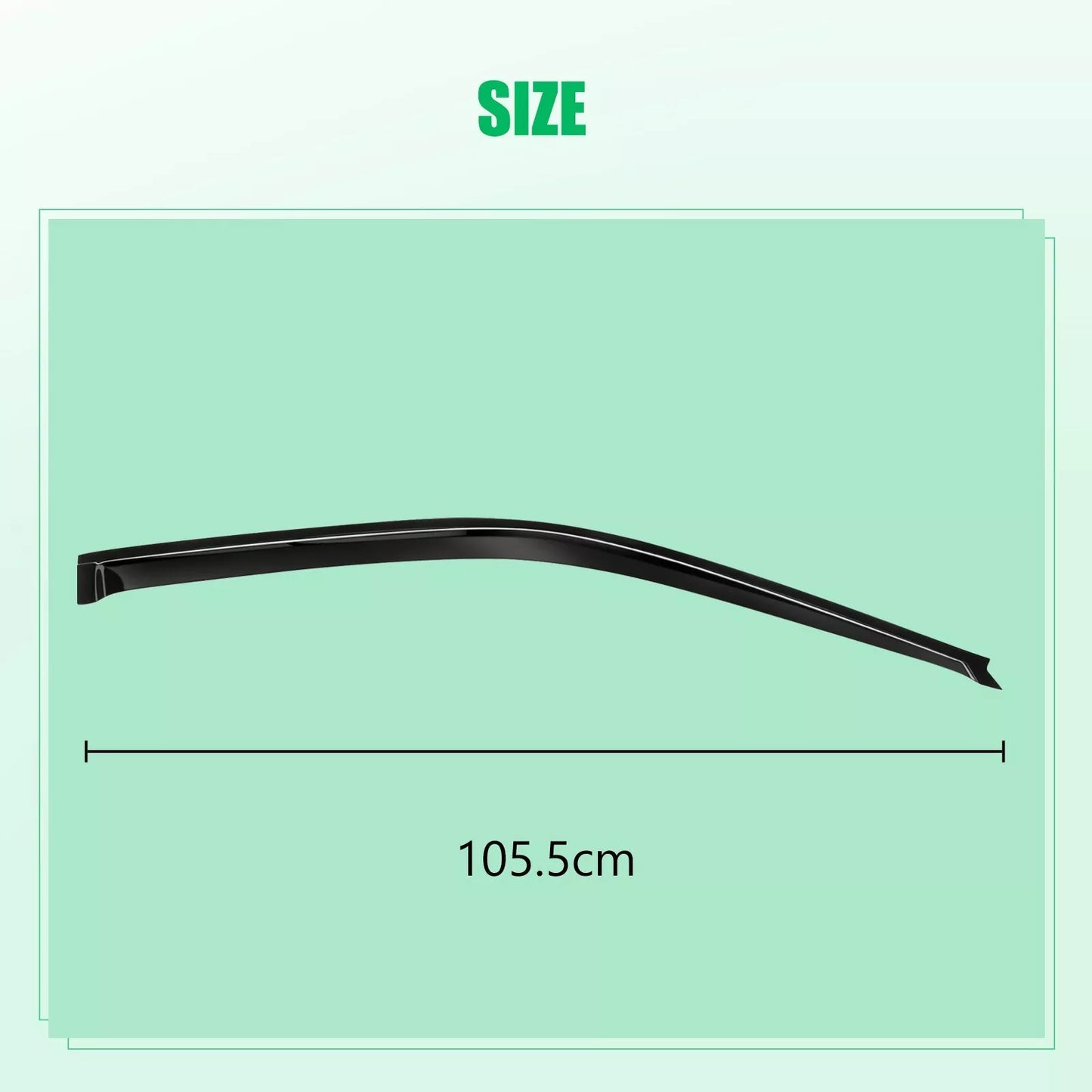 DrivegoPlus For 96-00 Honda Civic 2DR Coupe Mugen Style 3D Wavy Black Tinted Window Visor