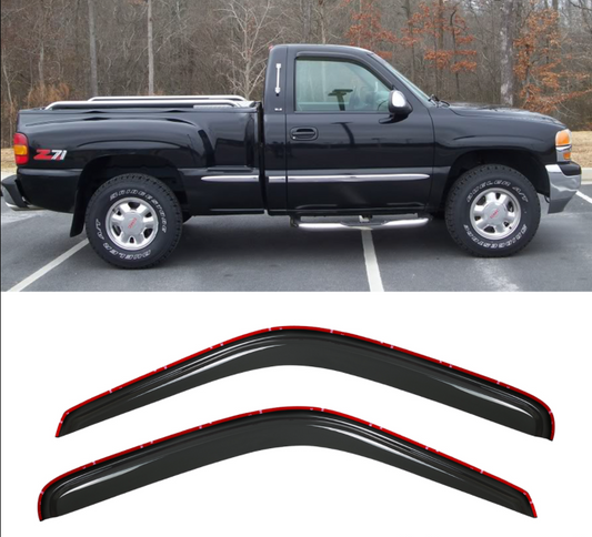 DrivegoPlus Fits 02-09 Dodge Ram 1500 2500 Regular/Standard Cab Acrylic Window Visors 2PC