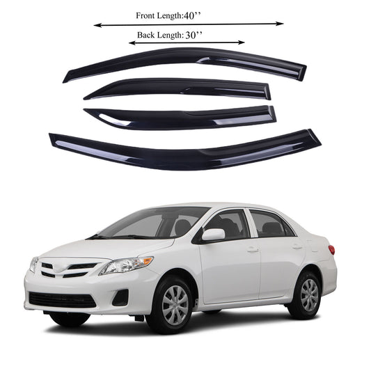 DrivegoPlus Fits for Toyota corolla 0913 Side Window Vent Visor Sun Rain Deflector Guard