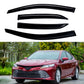 DrivegoPlus FOR 2018-2023 TOYOTA CAMRY CLIP-ON BLACK TRIM WINDOW VISOR RAIN GUARD DEFLECTOR