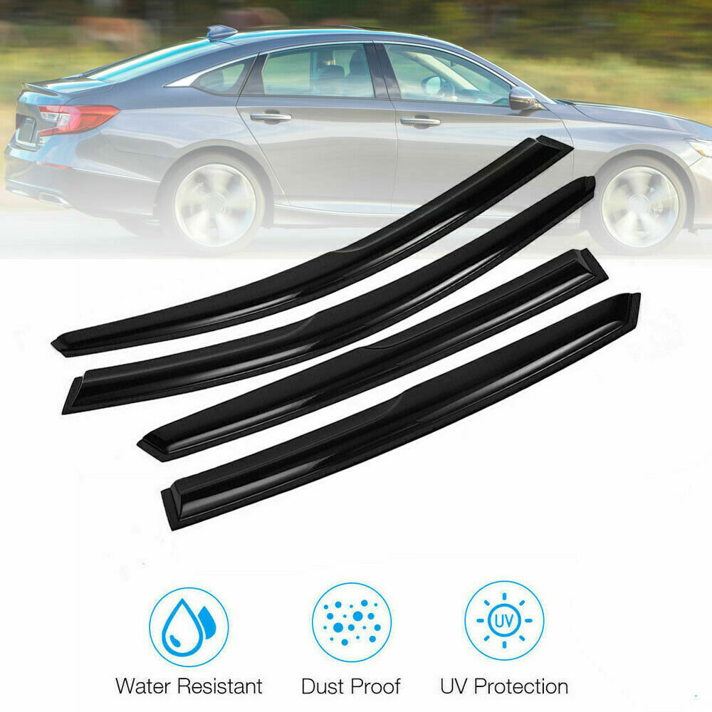 DrivegoPlus FOR 2018-2020 HONDA ACCORD JDM 3D AERO WAVY WINDOW VISOR RAIN GUARD DEFLECTOR