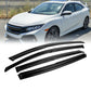 DrivegoPlus FOR 2018-2020 HONDA ACCORD JDM 3D AERO WAVY WINDOW VISOR RAIN GUARD DEFLECTOR