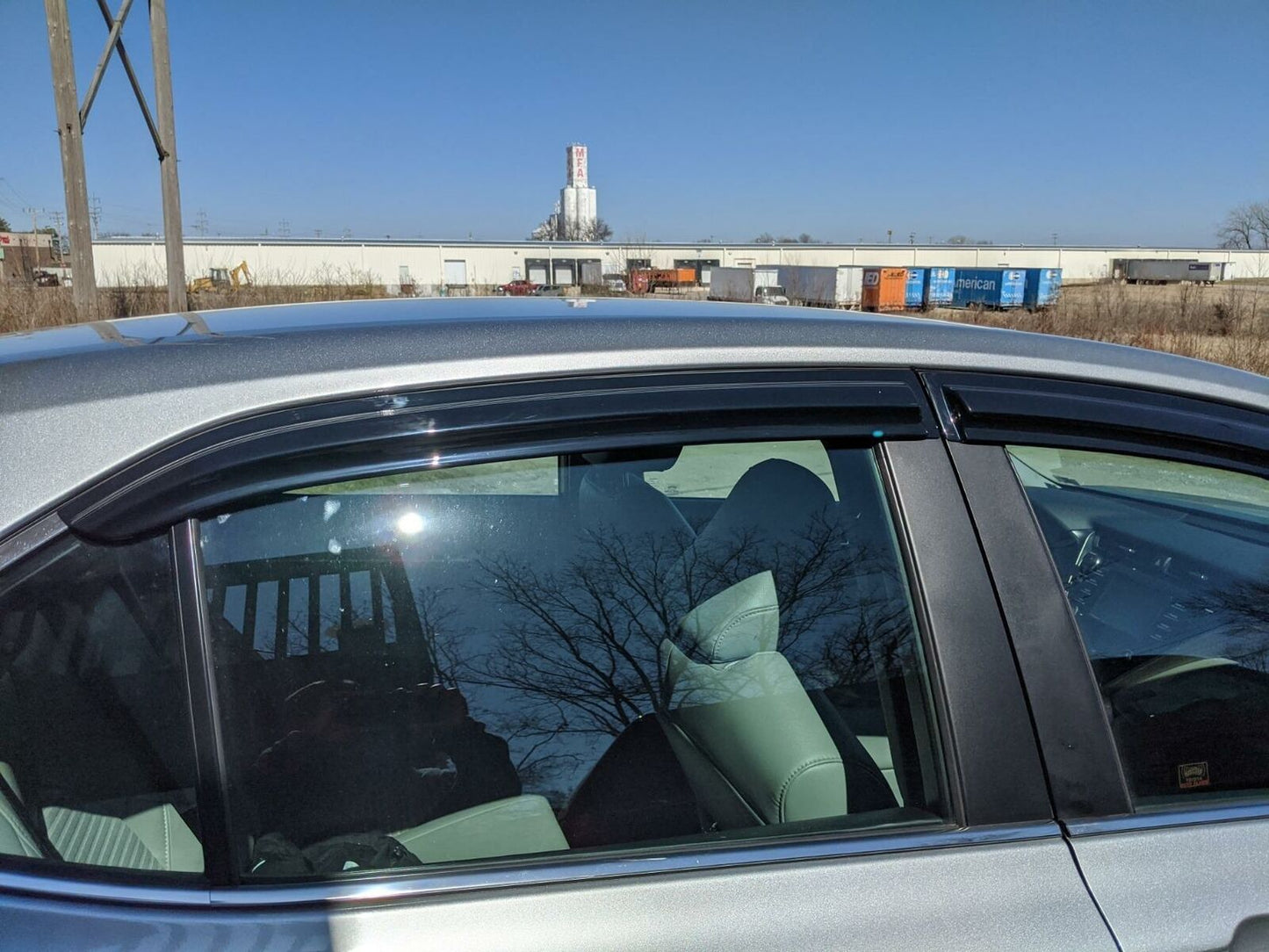 DrivegoPlus FOR 2018-2023 TOYOTA CAMRY CLIP-ON BLACK TRIM WINDOW VISOR RAIN GUARD DEFLECTOR